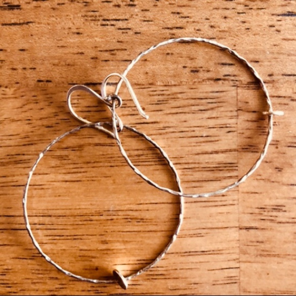 Stell & Dot Gold Hammered Earrings